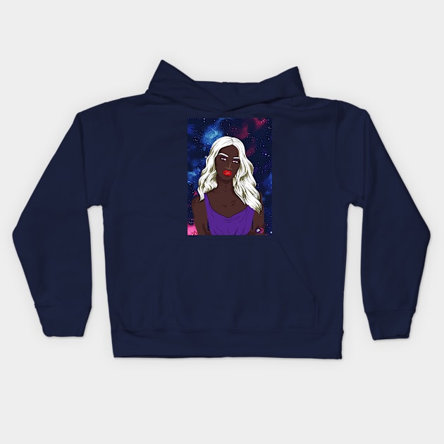 Black beauty Kids Hoodie by Olfa's Digital Art 